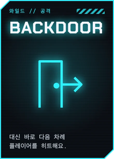 유령 프로세스가 든 흐릿한 BACKDOOR 카드